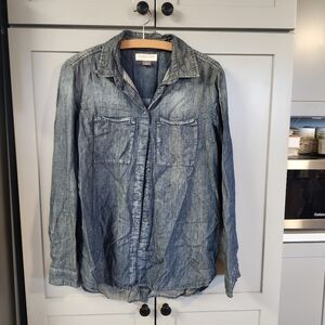 Pilcro and The Letterpress Denim top Sz XS